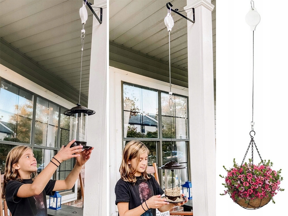 image-1483.jpeg 2 Hak Regulowany Wieszak Na Kwiaty Lampion Balkon Taras Wysuwany Do Kwiatów