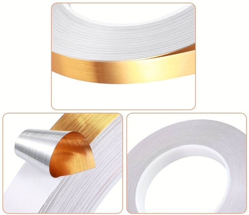 image-1493.jpeg Taśma Ozdobna Dekoracyjna Samoprzylepna Listwa Złota Dekor 20 mm X 50 m