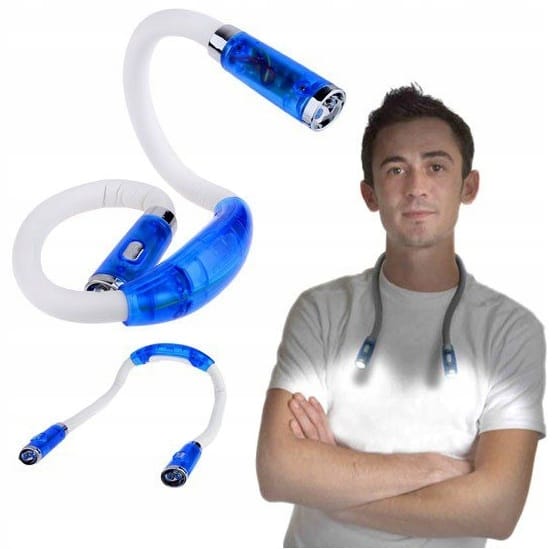 LATARKA DO CZYTANIA KSIĄŻEK MAJSTERKOWANIA LAMPKA NA SZYJĘ ELASTYCZNA LED