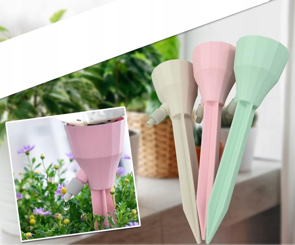 image-1515.jpeg Nawadniacz Do Kwiatów Roślin 3szt Nawodnienie Doniczek Dozownik Wody Ogród