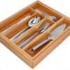 image-1564.jpeg Bambusowy Wkład Organizer Do Szuflady Kuchennej Na Sztućce Regulowany Xl
