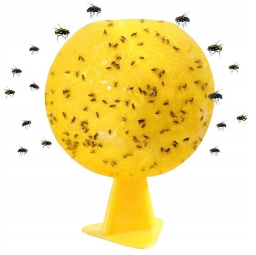 Żółty Lep Pułapka Klejowa Na Muszki Mszyce Ziemiórki Owocówki Owady Kula