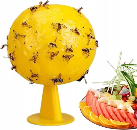 image-1592.jpeg Żółty Lep Pułapka Klejowa Na Muszki Mszyce Ziemiórki Owocówki Owady Kula