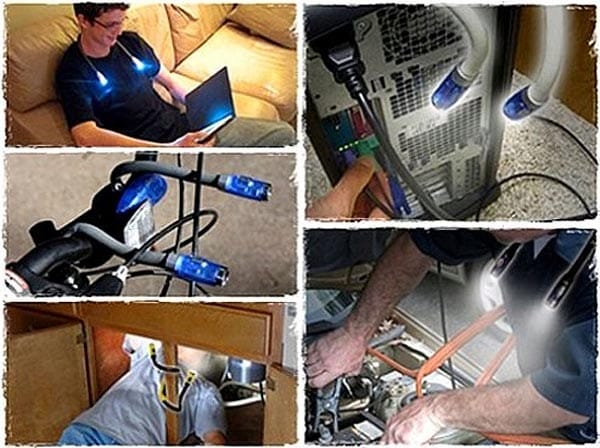 LATARKA DO CZYTANIA KSIĄŻEK MAJSTERKOWANIA LAMPKA NA SZYJĘ ELASTYCZNA LED