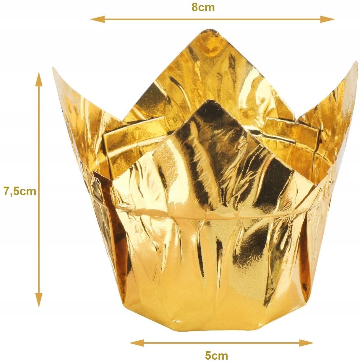 Papilotki Foremki Na Muffinki Do Muffinek Złote Kubeczki 50 Tulipan Babki