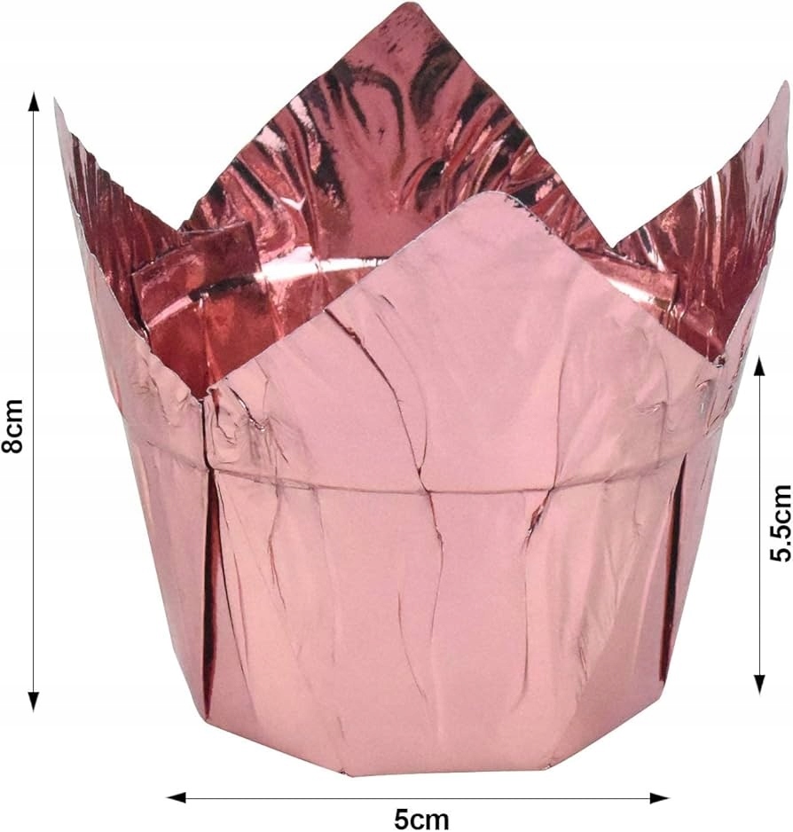 image-1609.jpeg Papilotki Foremki Na Muffinki Do Muffinek Złote Kubeczki 50 Tulipan Babki