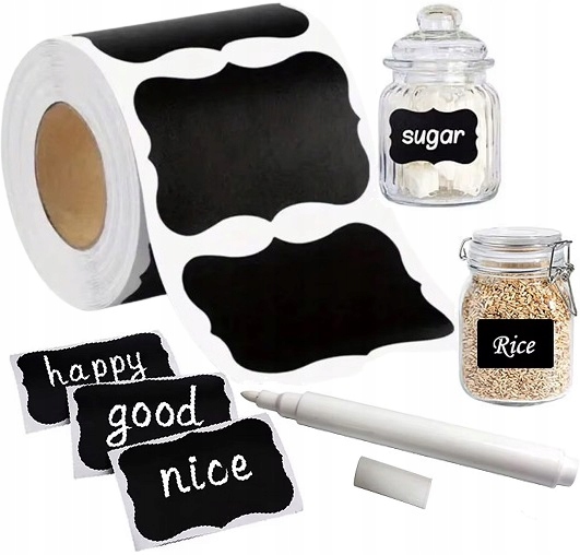 Naklejki Etykiety Na Słoiki Przyprawy Przetwory Butelki Dźemy 120szt Marker