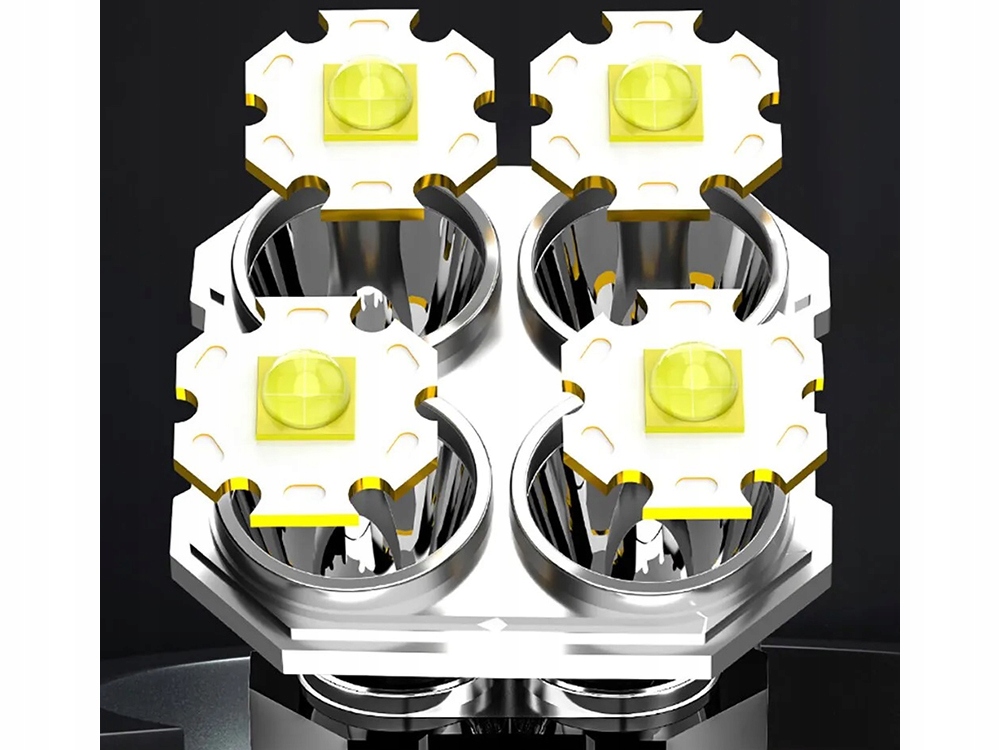 Latarka Akumulatorowa Szperacz Biwakowa Led Mocna Wielofunkcyjna 5x Led 2w1