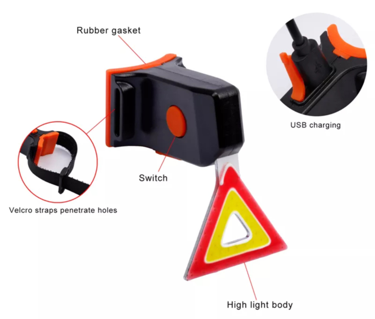Lampka Rowerowa Tylna Led Na Tył Światło Ostrzegawcze Oświetlenie Roweru
