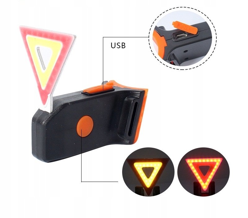 Lampka Rowerowa Tylna Led Na Tył Światło Ostrzegawcze Oświetlenie Roweru