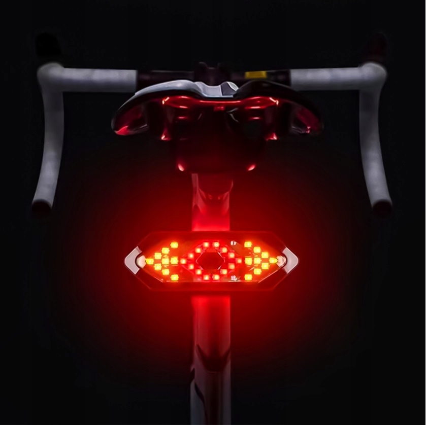 Mocna Lampka Rowerowa Tylna Kierunkowskazy Rowerowe Światło Tył Led Usb