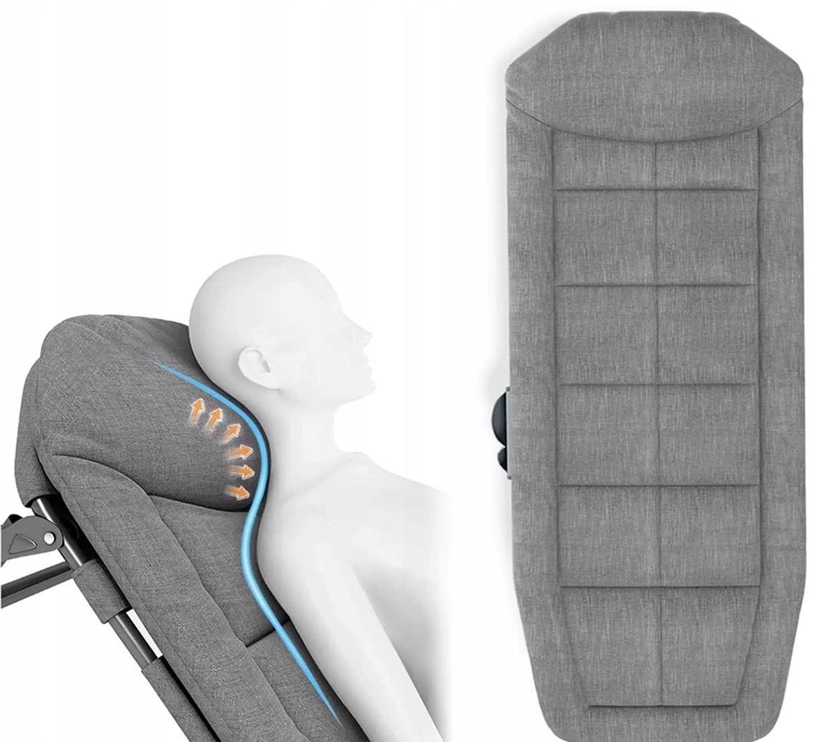 Łóżko Turystyczne Składane Polowe Leżak Kanadyjka Leżanka Stabilne Materac