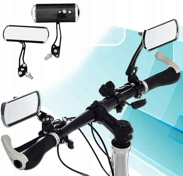 2x Lusterko Rowerowe Lusterka Regulowane Uchwyt Uniwersalne Na Rower Skuter