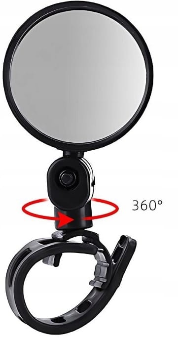 Lusterko Rowerowe Na Kierownicę Do Roweru Na Manetkę Wypukłe Wsteczne 360