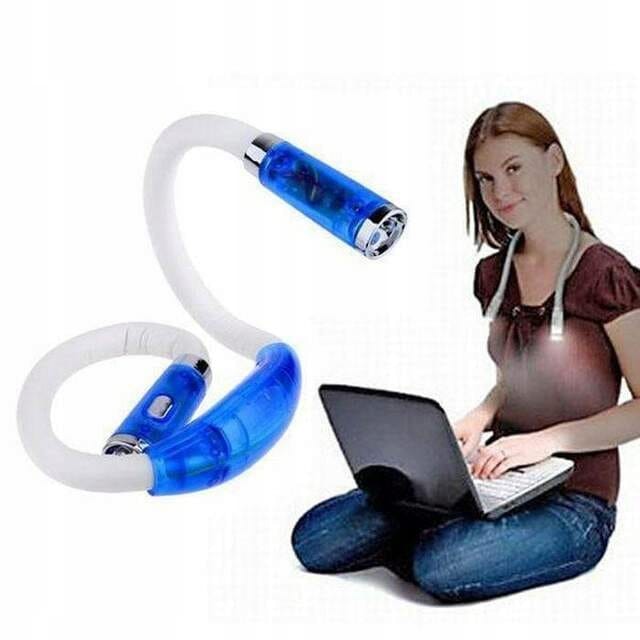 LATARKA DO CZYTANIA KSIĄŻEK MAJSTERKOWANIA LAMPKA NA SZYJĘ ELASTYCZNA LED