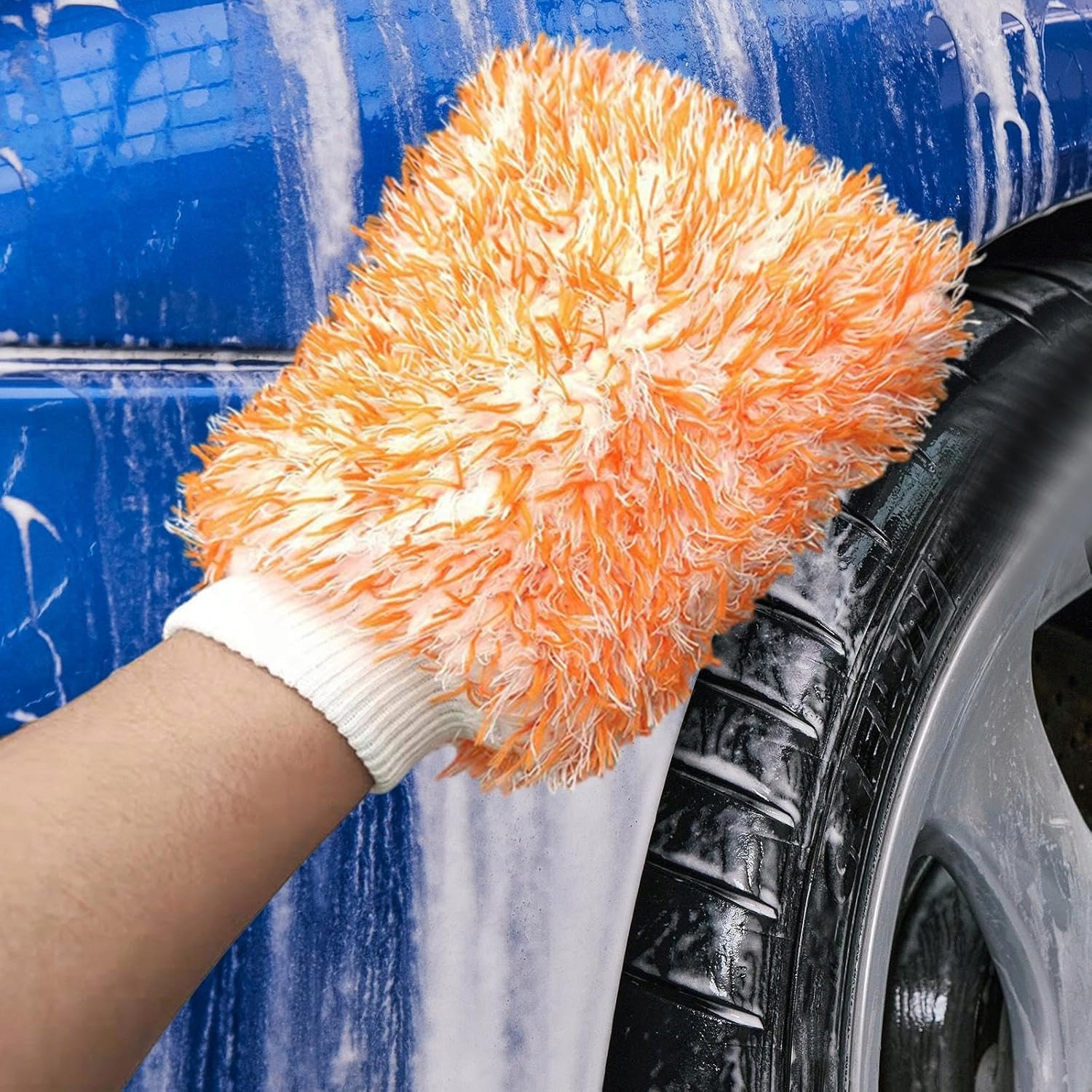 Rękawica Do Mycia Auta Samochodu Szyb Delikatna Mikrofibra