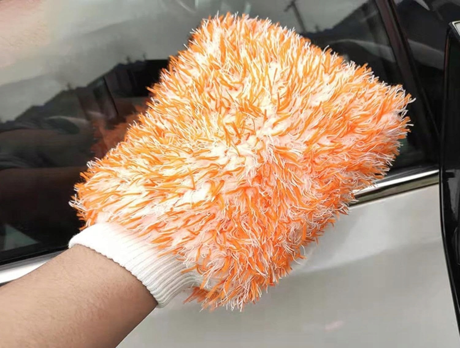 Rękawica Do Mycia Auta Samochodu Szyb Delikatna Mikrofibra