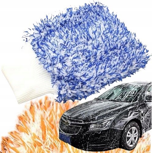 Rękawica Do Mycia Auta Samochodu Szyb Delikatna Mikrofibra