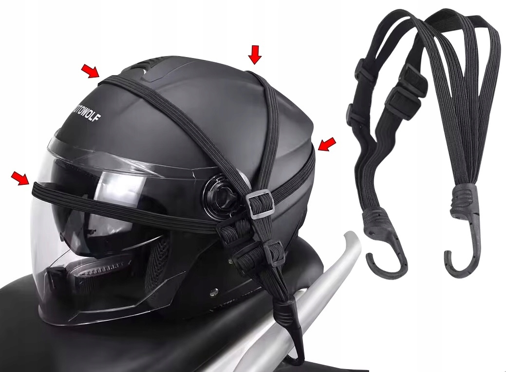 image-1825.jpeg Linka Guma Pasek Elastyczny Do Mocowania Bagażu Transportu Siatka Do Kasku