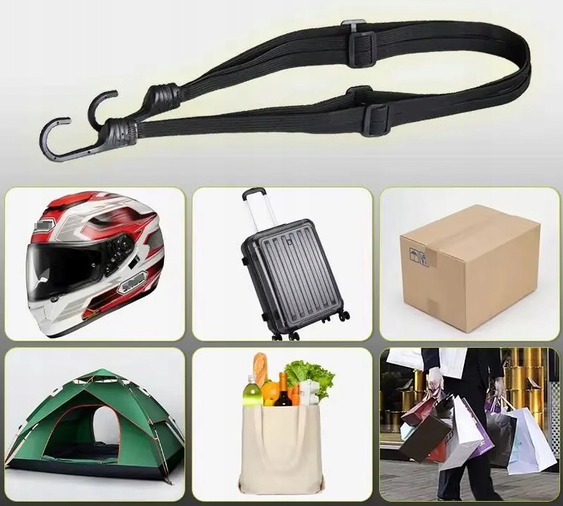 image-1827.jpeg Linka Guma Pasek Elastyczny Do Mocowania Bagażu Transportu Siatka Do Kasku