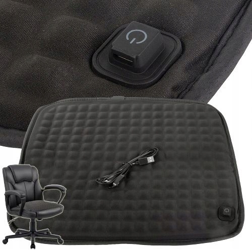 Mata Podgrzewana Grzewcza Samochodowa Na Fotel Siedzenie Do Biura Auto Usb