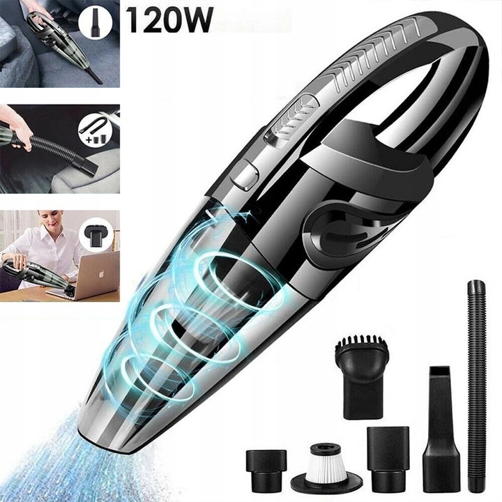 image-1844.jpeg Odkurzacz Ręczny Samochodowy Bezprzewodowy Mocny Akumulatorowy + Końcówki