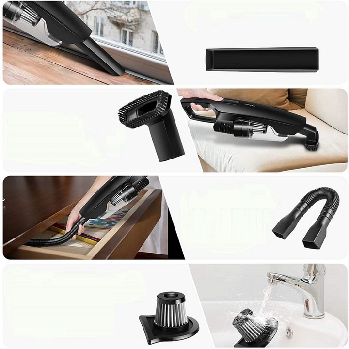 image-1847.jpeg Odkurzacz Ręczny Samochodowy Bezprzewodowy Mocny Akumulatorowy + Końcówki