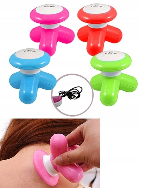 Mini Masażysta Na Baterie + Kabel Usb Ulga Wibruje