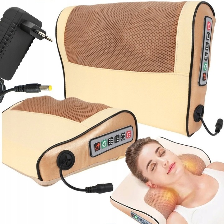 Masażer Grzejący Poduszka Shiatsu Masująca Pleców Kark Ciało Plecy Nogi