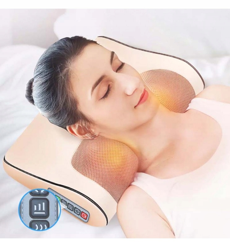 Masażer Grzejący Poduszka Shiatsu Masująca Pleców Kark Ciało Plecy Nogi