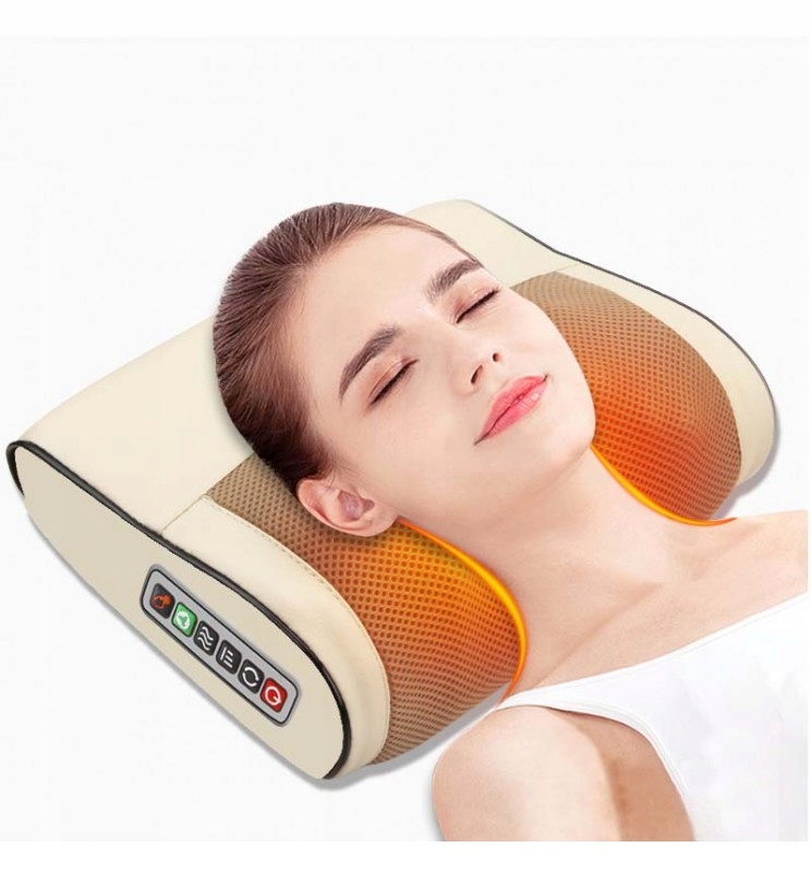 Masażer Grzejący Poduszka Shiatsu Masująca Pleców Kark Ciało Plecy Nogi