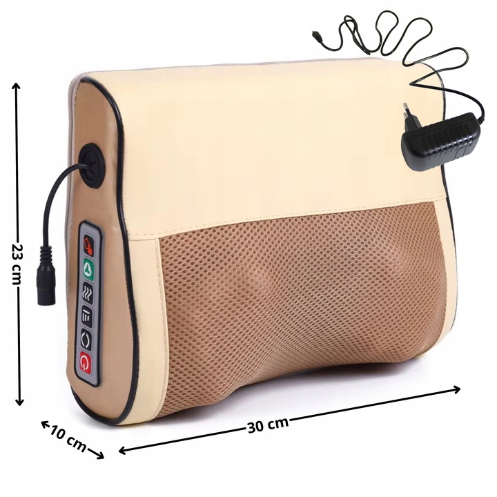 Masażer Grzejący Poduszka Shiatsu Masująca Pleców Kark Ciało Plecy Nogi