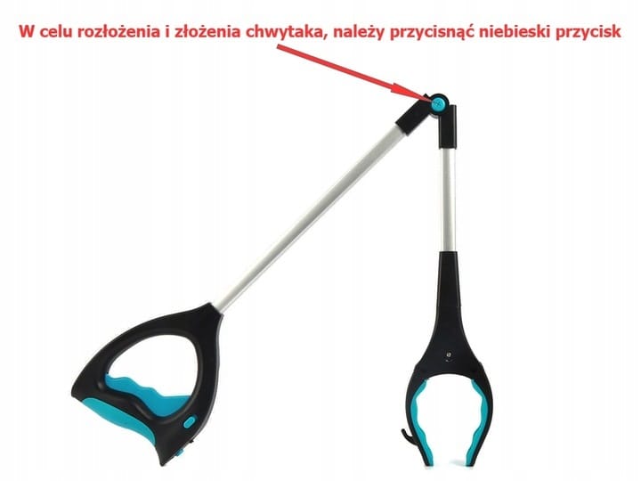 Chwytak Łapacz Pomocna Dłoń Do Podnoszenia Śmieci Liści Sprzątania Latarka