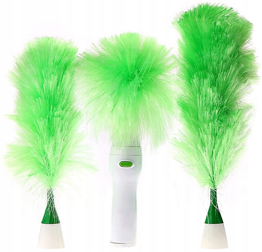 Elektryczna Szczotka Obrotowa Zmiotka Do Kurzu Brudu 3x Końcówki Na Baterie