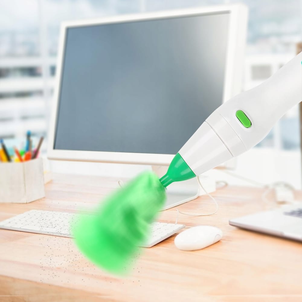 Elektryczna Szczotka Obrotowa Zmiotka Do Kurzu Brudu 3x Końcówki Na Baterie