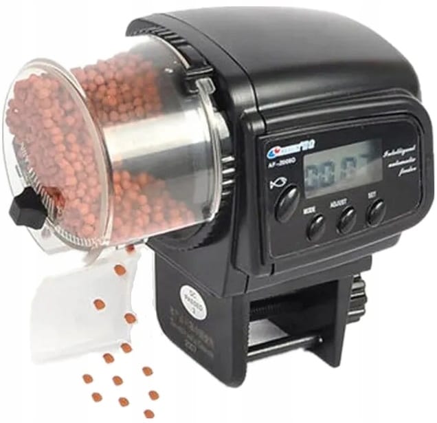 Karmnik Automatyczny Dla Ryb Rybek Podajnik Pokarmu Do Akwarium Lcd