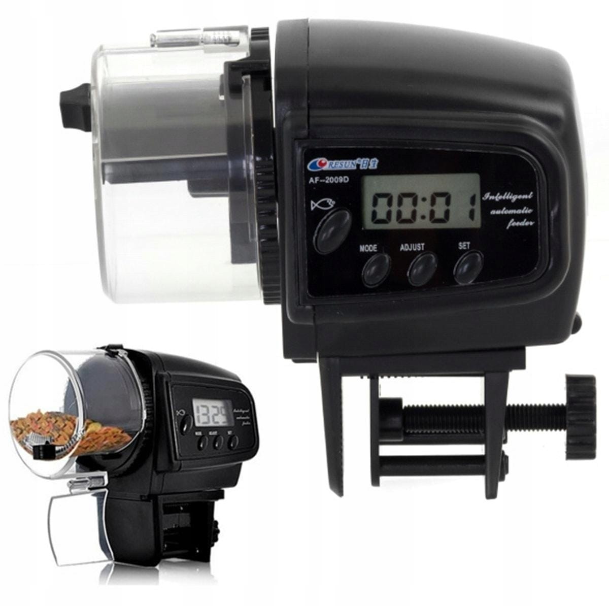 Karmnik Automatyczny Dla Ryb Rybek Podajnik Pokarmu Do Akwarium Lcd