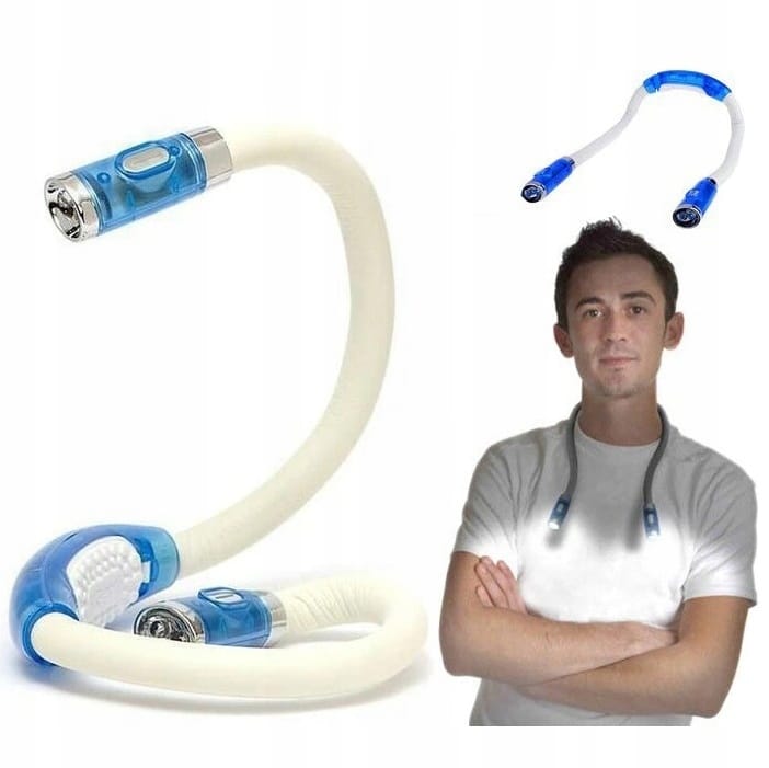 LATARKA DO CZYTANIA KSIĄŻEK MAJSTERKOWANIA LAMPKA NA SZYJĘ ELASTYCZNA LED