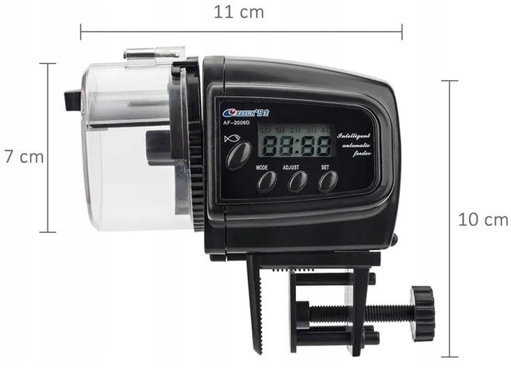 Karmnik Automatyczny Dla Ryb Rybek Podajnik Pokarmu Do Akwarium Lcd