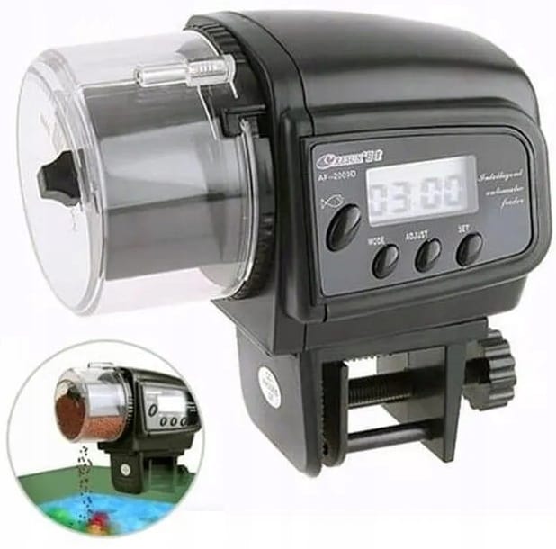 Karmnik Automatyczny Dla Ryb Rybek Podajnik Pokarmu Do Akwarium Lcd