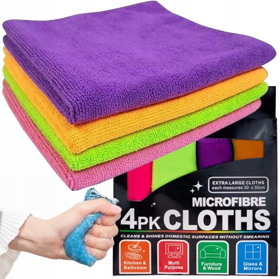 image-2050.jpeg Ściereczki Z Mikrofibry Ścierki Mikrofibra Czyścik Ściereczka X 4 Sztuki