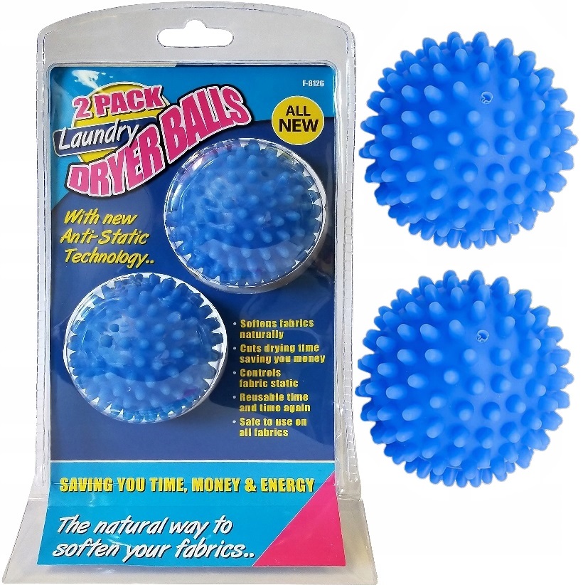 Kule Do Prania Pralki Zmiękczające X2 Kłaczki Kulki Suszenia Piorące Piłki