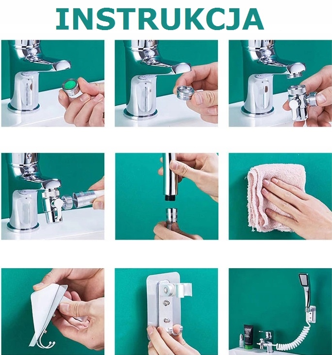 image-212.jpeg Słuchawka Prysznicowa Do Wanny Umywalki Wąż Uchwyt