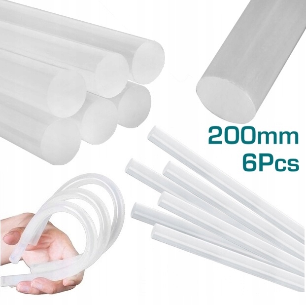 Klej Do Pistoletu Bezbarwny Na Gorąco Wkłady Klejowe 11mm 20cm Bezbarwny