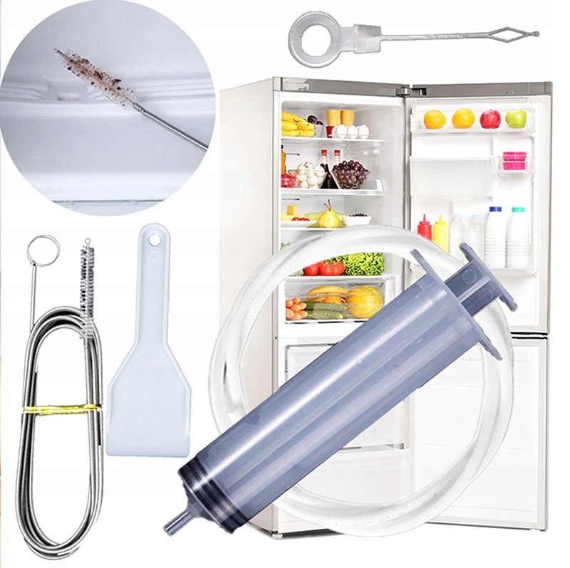 Zestaw Do Czyszczenia Lodówki Odpływu Na Lód Duża Strzykawka Szczoteczka