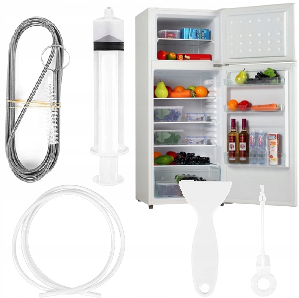 Zestaw Do Czyszczenia Lodówki Odpływu Na Lód Duża Strzykawka Szczoteczka