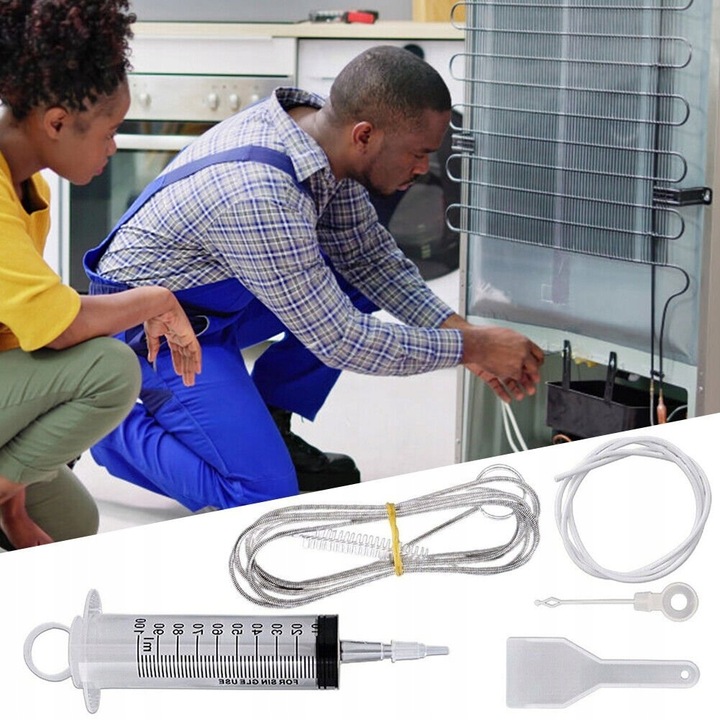 Zestaw Do Czyszczenia Lodówki Odpływu Na Lód Duża Strzykawka Szczoteczka