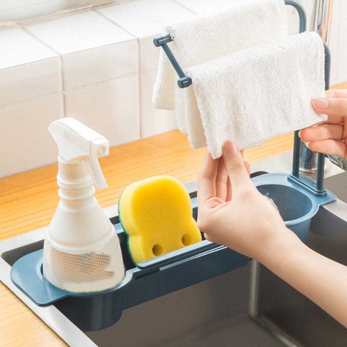 image-313.jpeg Półka Organizer Na Zlew Pojemnik Koszyk Ociekacz