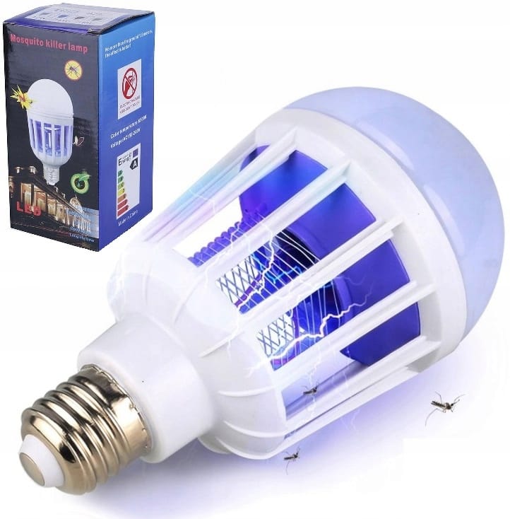 image-357.jpeg Lampa Żarówka Owadobójcza 2w1led Uv Komary 15w E27 Przeciw Owadom Insektom