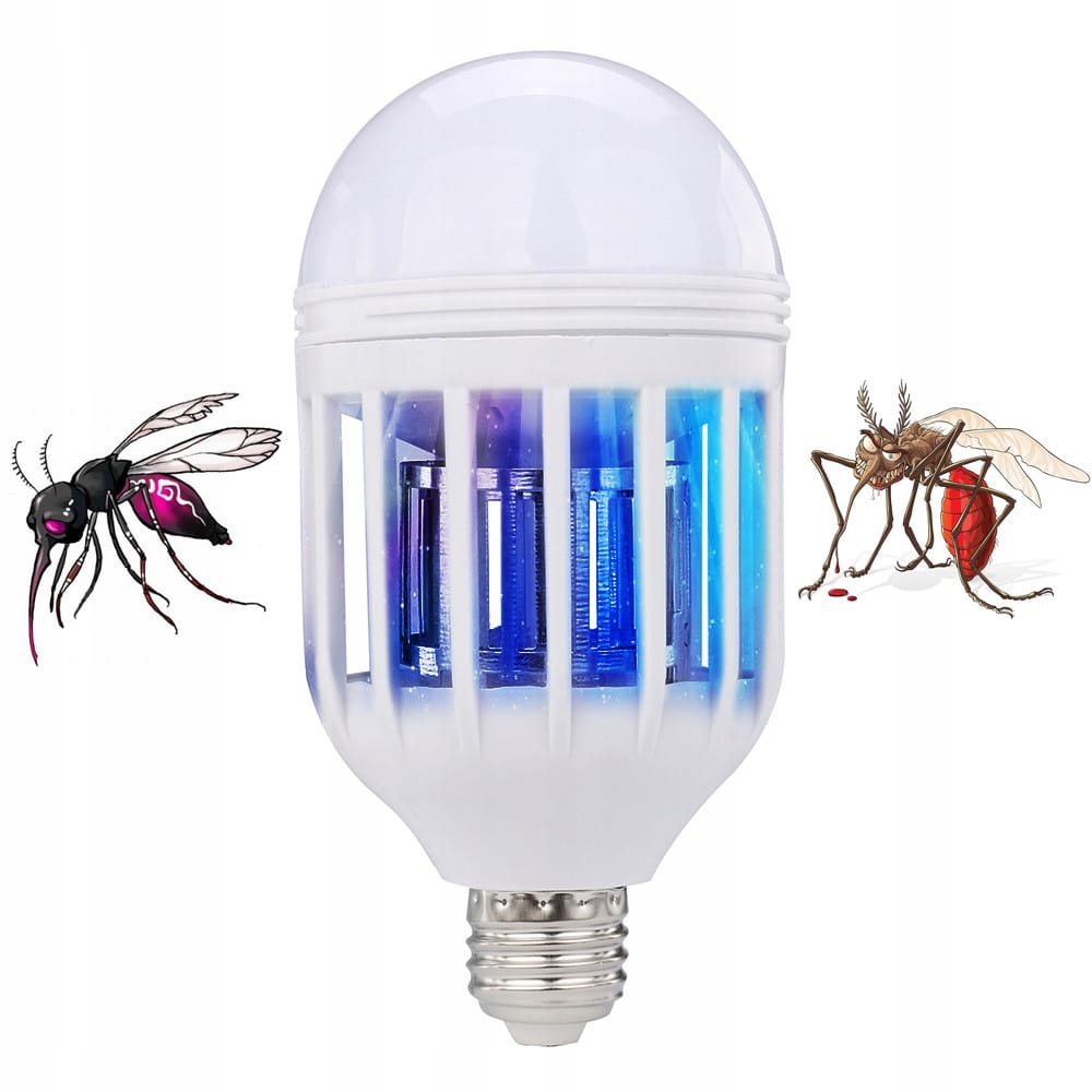 image-358.jpeg Lampa Żarówka Owadobójcza 2w1led Uv Komary 15w E27 Przeciw Owadom Insektom